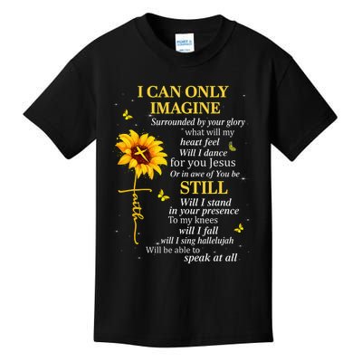 Sunflower Jesus Christian Bible Verse Faith In Christ  Kids T-Shirt