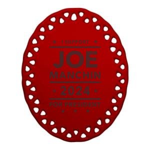 Support Joe Chin For 2024 President Democratic Candidate Meaningful Gift Ceramic Oval Ornament