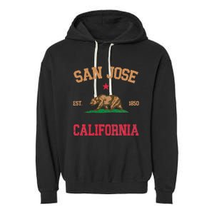 San Jose California Garment-Dyed Fleece Hoodie