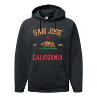 San Jose California Performance Fleece Hoodie