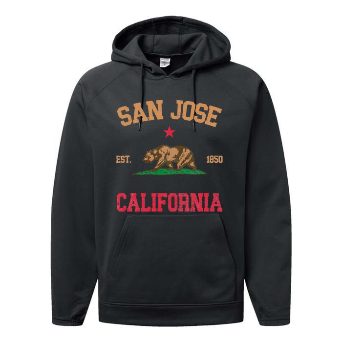 San Jose California Performance Fleece Hoodie