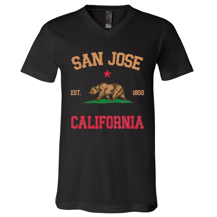 San Jose California V-Neck T-Shirt