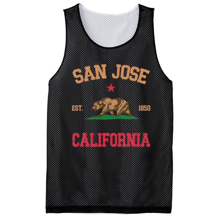 San Jose California Mesh Reversible Basketball Jersey Tank