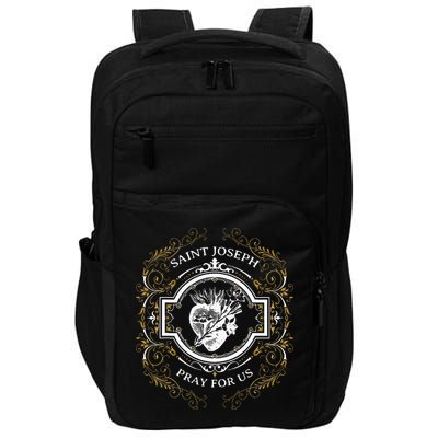 St Joseph Consecration Most Chaste Heart Catholic Saint Impact Tech Backpack