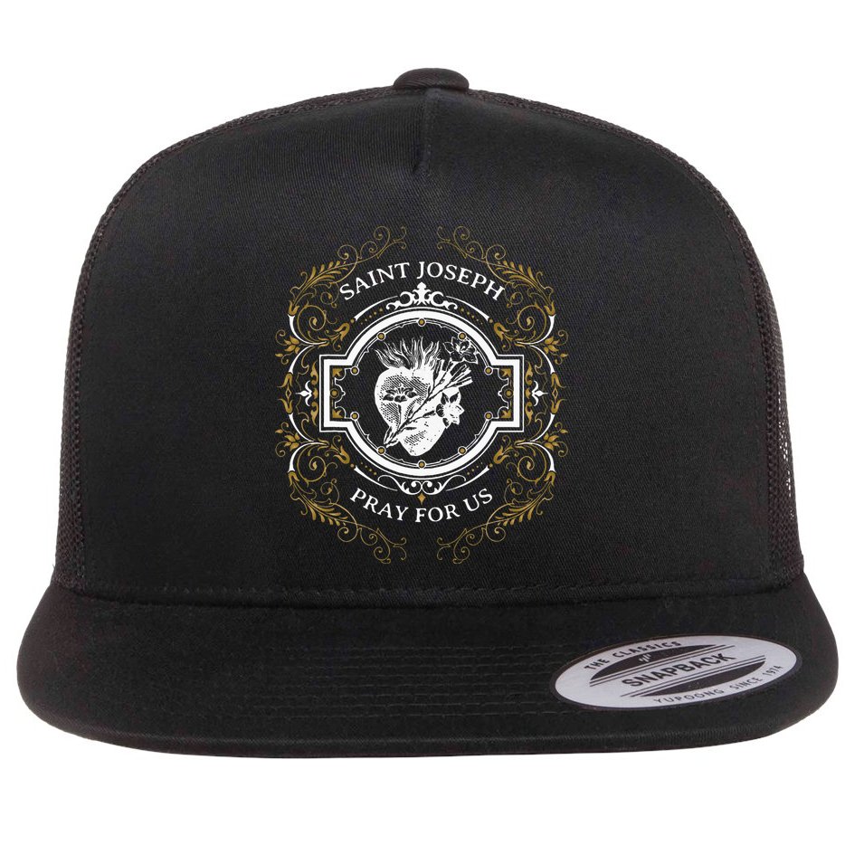 St Joseph Consecration Most Chaste Heart Catholic Saint Flat Bill Trucker Hat