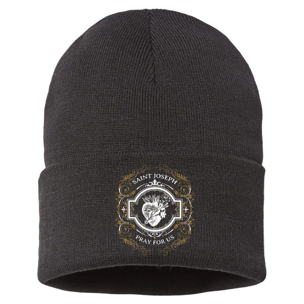 St Joseph Consecration Most Chaste Heart Catholic Saint Sustainable Knit Beanie