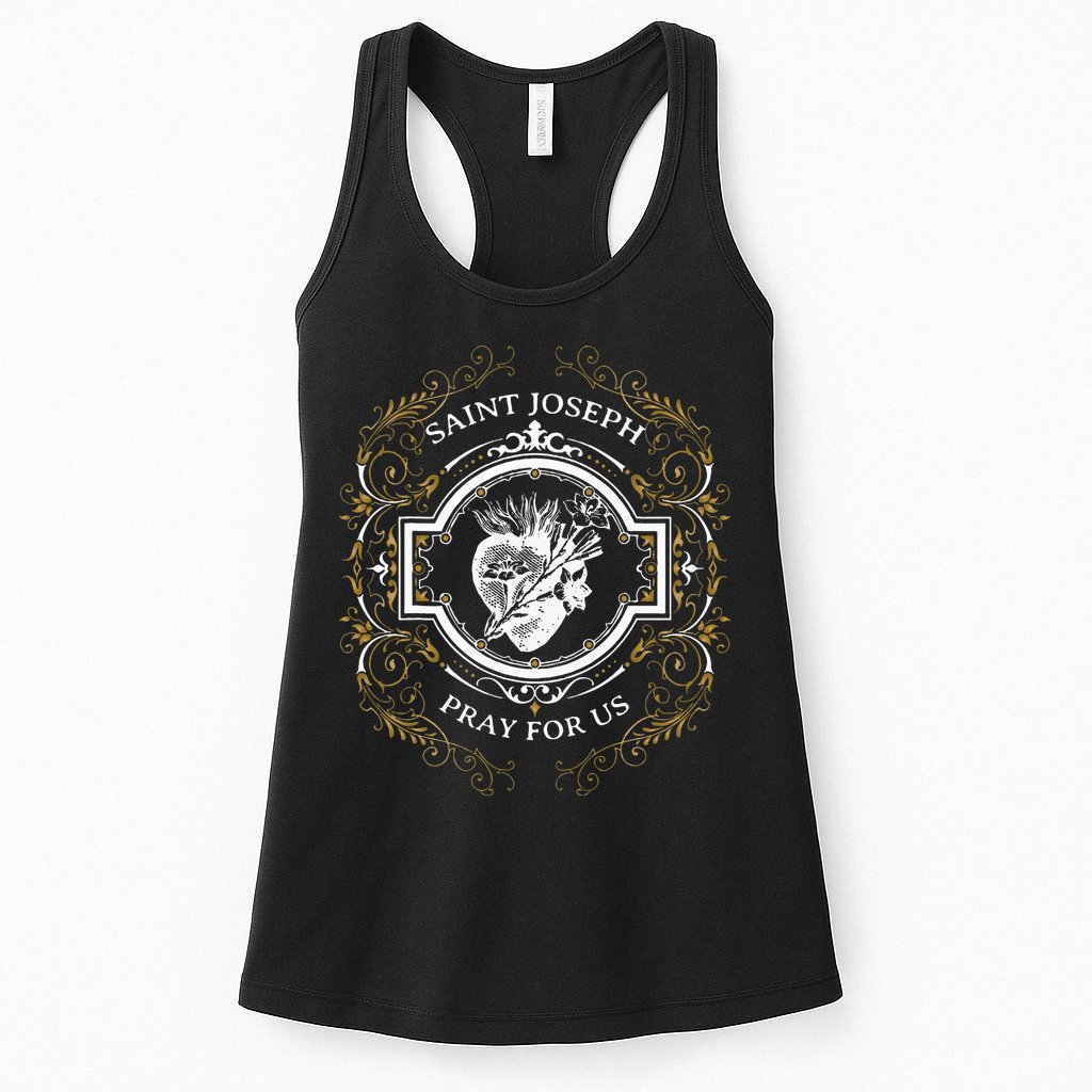 St Joseph Consecration Most Chaste Heart Catholic Saint Womens Tank Top