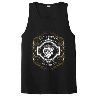 St Joseph Consecration Most Chaste Heart Catholic Saint PosiCharge Competitor Tank
