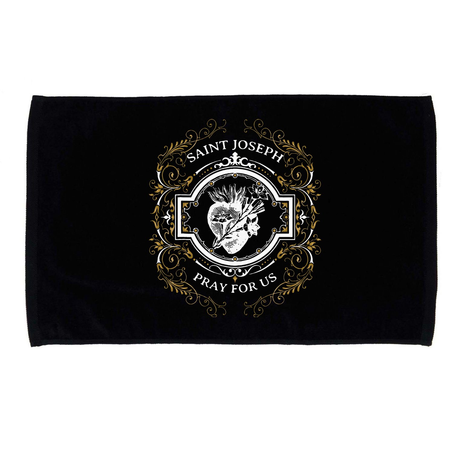 St Joseph Consecration Most Chaste Heart Catholic Saint Microfiber Hand Towel