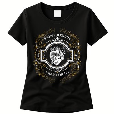 St Joseph Consecration Most Chaste Heart Catholic Saint Womens T-Shirt