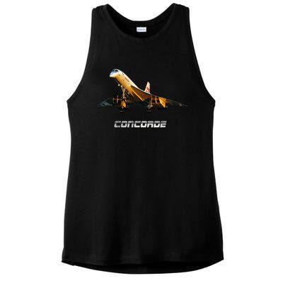 Supersonic Jet Concorde Ladies PosiCharge Tri-Blend Wicking Tank