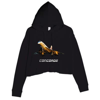 Supersonic Jet Concorde Crop Fleece Hoodie