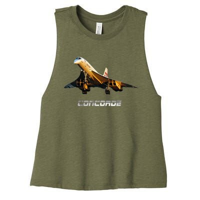 Supersonic Jet Concorde Women's Racerback Cropped Tank