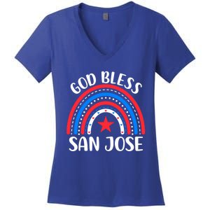 San Jose California Gift I Love San Jose Usa Funny Gift Women's V-Neck T-Shirt