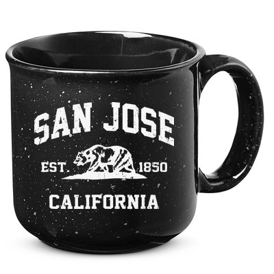 San Jose California CA Vintage State Athletic Style 15oz Campfire Ceramic Mug