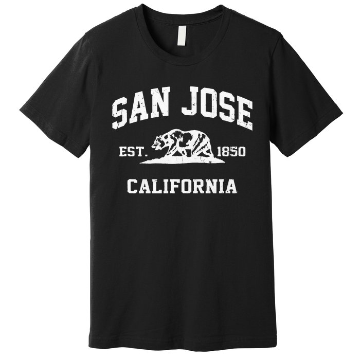 San Jose California CA Vintage State Athletic Style Premium T-Shirt