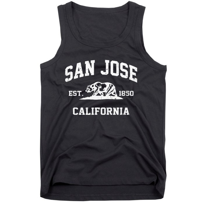 San Jose California CA Vintage State Athletic Style Tank Top