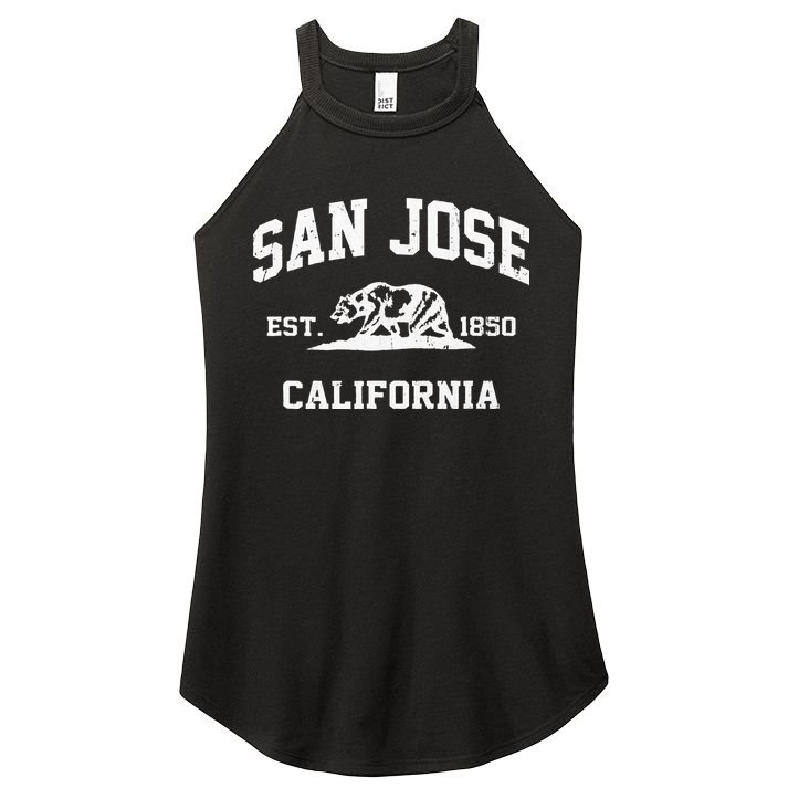 San Jose California CA Vintage State Athletic Style Women's Perfect Tri Rocker Tank