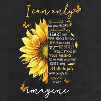Sunflower Jesus Cross I Can Imagine Christian Religious Gift Beanie
