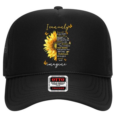 Sunflower Jesus Cross I Can Imagine Christian Religious Gift Hat
