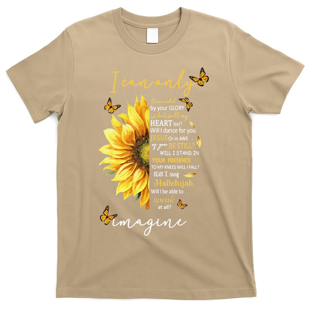Sunflower Jesus Cross I Can Imagine Christian Religious Gift T-Shirt