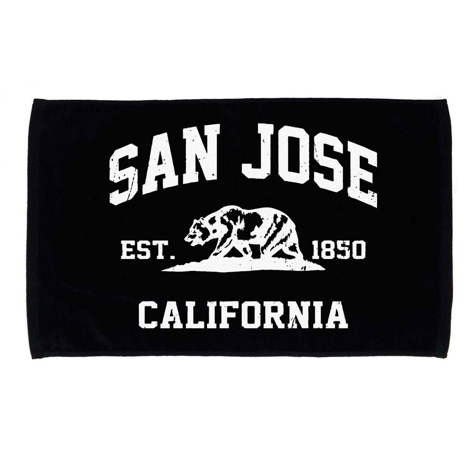 San Jose California CA Vintage State Athletic Style Microfiber Hand Towel