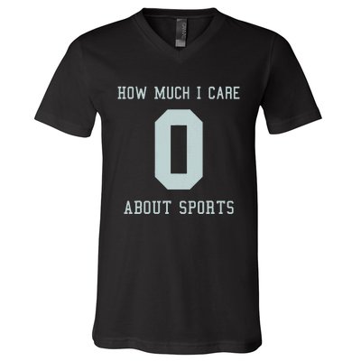 Sports Jersey Costume For Anti Sport People V-Neck T-Shirt