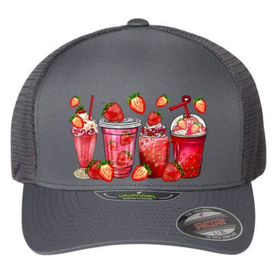 Strawberry Juice Coffee Cups Strawberry Festival Fruit Lover Flexfit Unipanel Trucker Cap