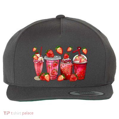 Strawberry Juice Coffee Cups Strawberry Festival Fruit Lover Wool Snapback Cap