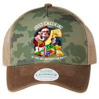Santa Just Checking If You Are Naughty Or Nice Legacy Tie Dye Trucker Hat