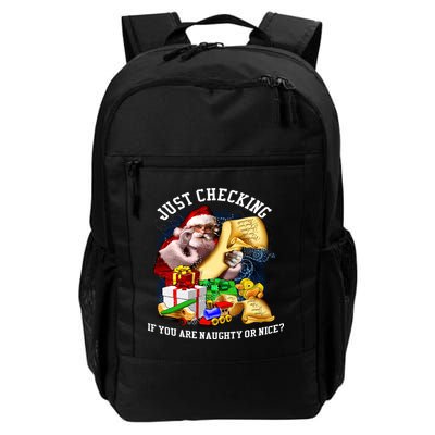 Santa Just Checking If You Are Naughty Or Nice Backpack