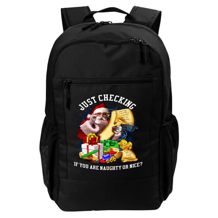 Santa Just Checking If You Are Naughty Or Nice Backpack