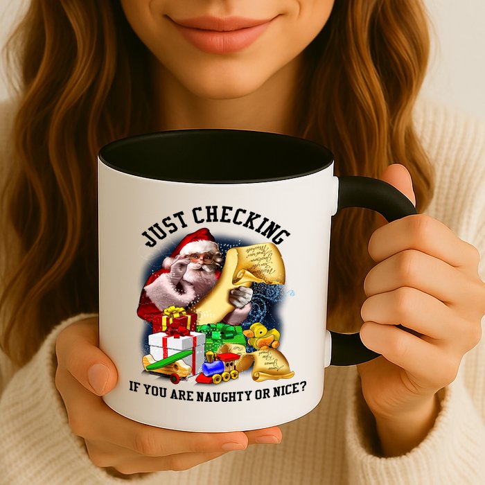 Santa Just Checking If You Are Naughty Or Nice Mug