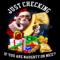 Santa Just Checking If You Are Naughty Or Nice 16 in Basic Backpack