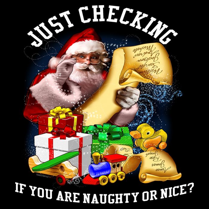 Santa Just Checking If You Are Naughty Or Nice 16 in Basic Backpack