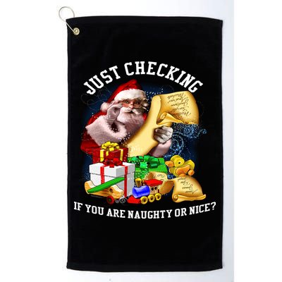 Santa Just Checking If You Are Naughty Or Nice Golf Towel