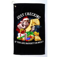 Santa Just Checking If You Are Naughty Or Nice Golf Towel