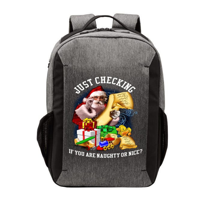 Santa Just Checking If You Are Naughty Or Nice Vector Backpack