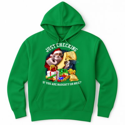 Santa Just Checking If You Are Naughty Or Nice Hoodie
