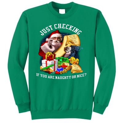 Santa Just Checking If You Are Naughty Or Nice Sweatshirt