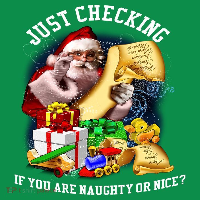 Santa Just Checking If You Are Naughty Or Nice Poster