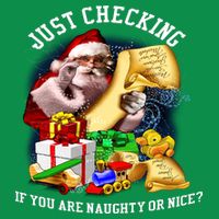 Santa Just Checking If You Are Naughty Or Nice Tie-Dye T-Shirt