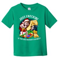 Santa Just Checking If You Are Naughty Or Nice Toddler T-Shirt