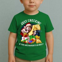 Santa Just Checking If You Are Naughty Or Nice Toddler T-Shirt