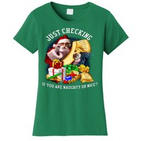 Santa Just Checking If You Are Naughty Or Nice Women's T-Shirt