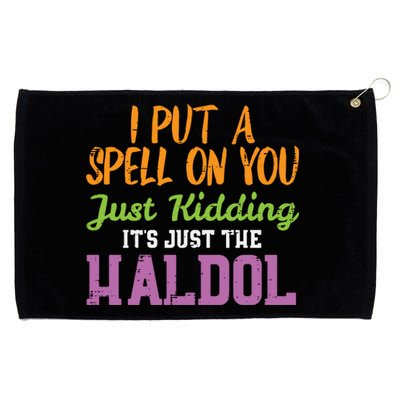 Spell Just Ding Haldol Funny Nurse Halloween Rn Icu Gift Grommeted Golf Towel