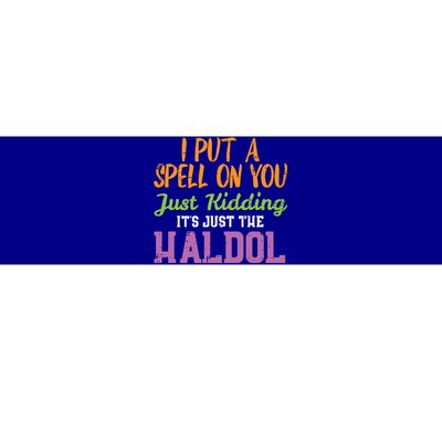 Spell Just Ding Haldol Funny Nurse Halloween Rn Icu Gift Bumper Sticker