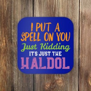 Spell Just Ding Haldol Funny Nurse Halloween Rn Icu Gift Coaster