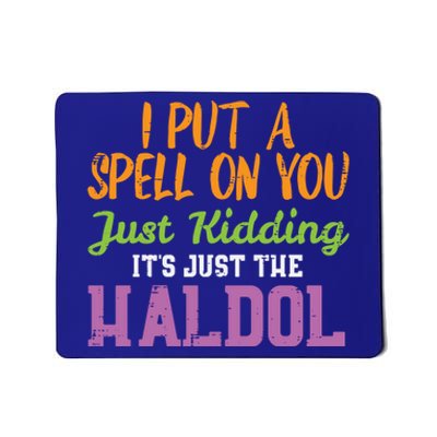 Spell Just Ding Haldol Funny Nurse Halloween Rn Icu Gift Mousepad