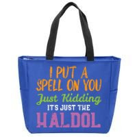 Spell Just Ding Haldol Funny Nurse Halloween Rn Icu Gift Zip Tote Bag